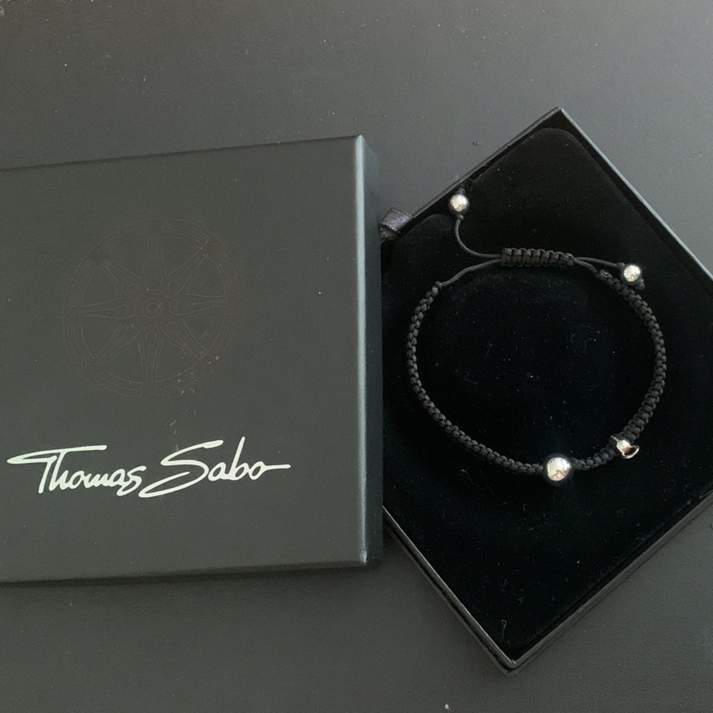 Thomas Sabo Black and Silver Braided Bracelet, box not included